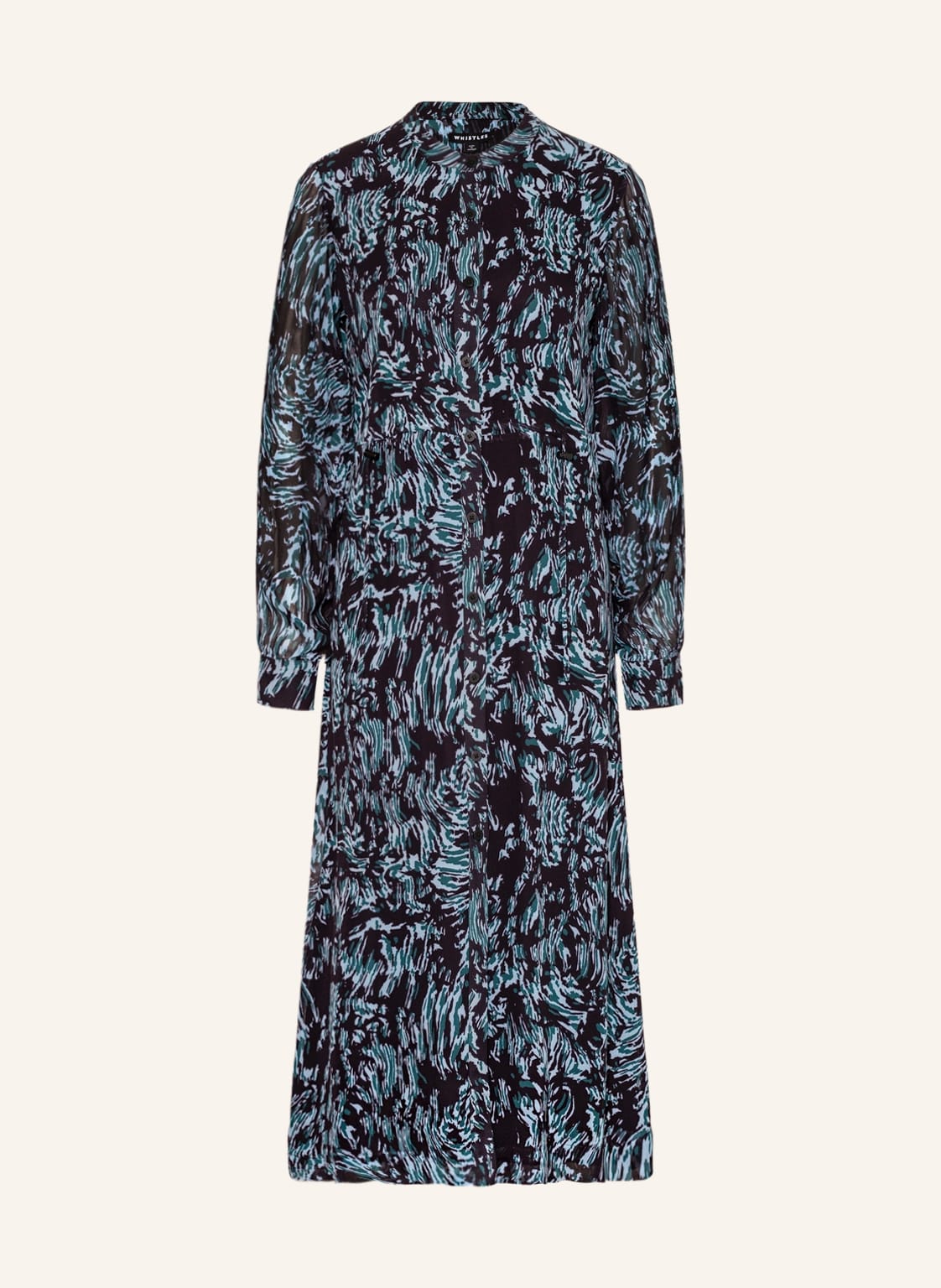 Image of Whistles Hemdblusenkleid blau