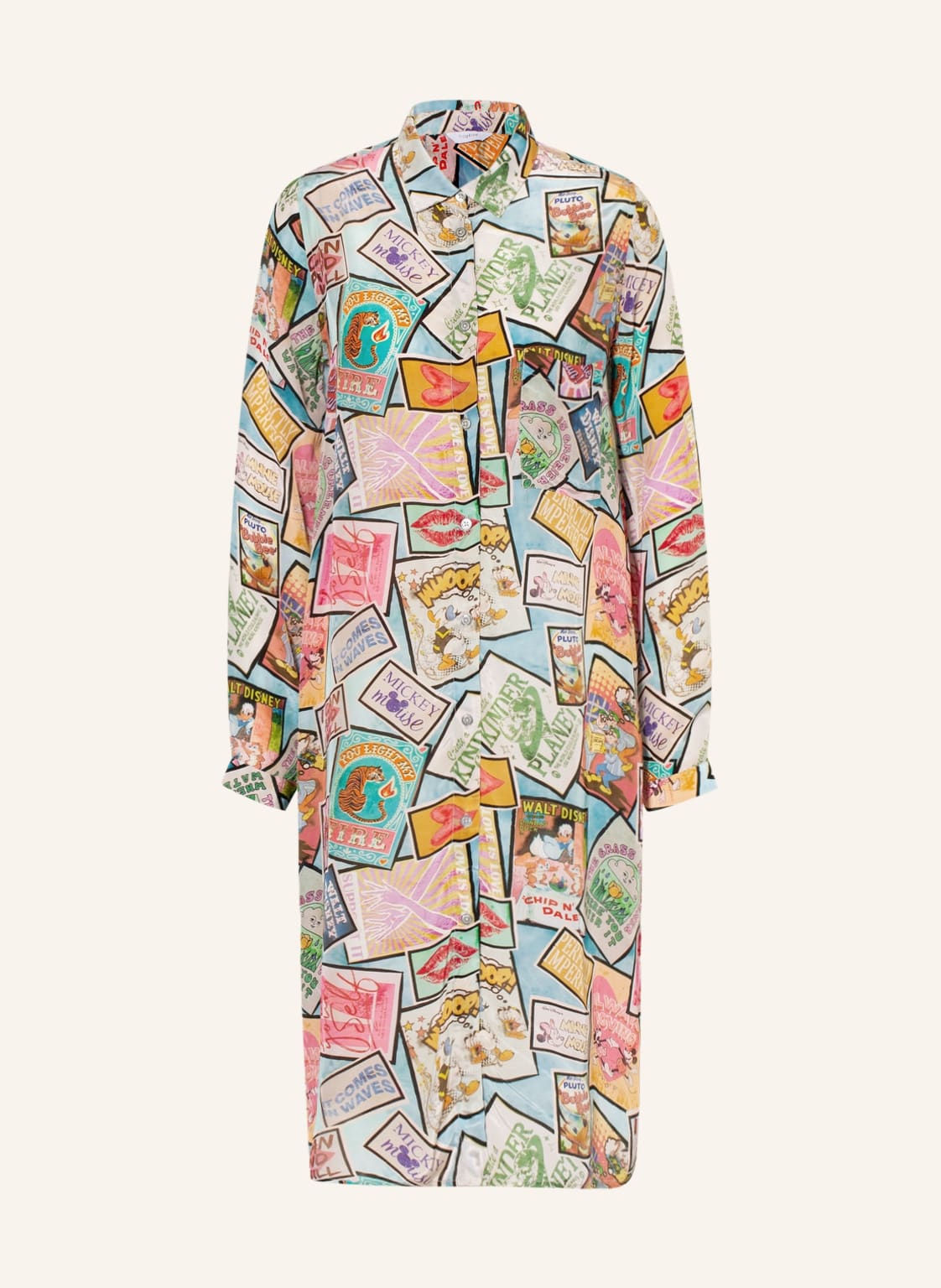 Image of Frogbox Hemdblusenkleid blau