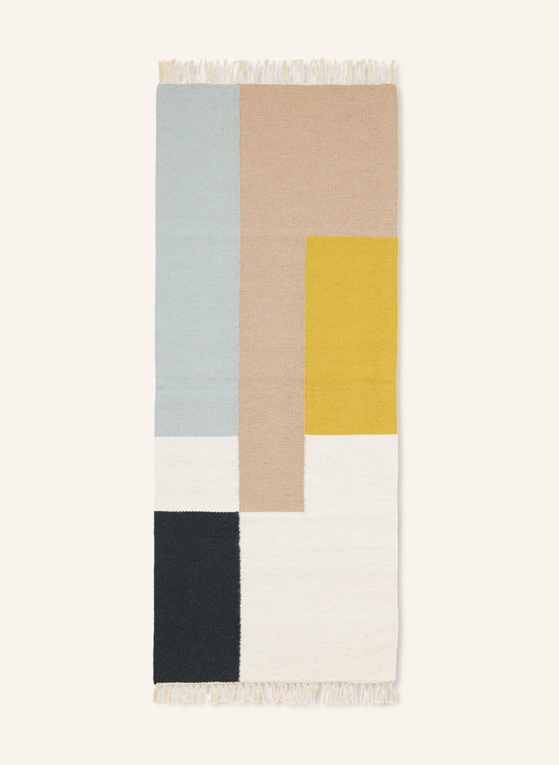 Image of Ferm Living Teppich Kelim grau