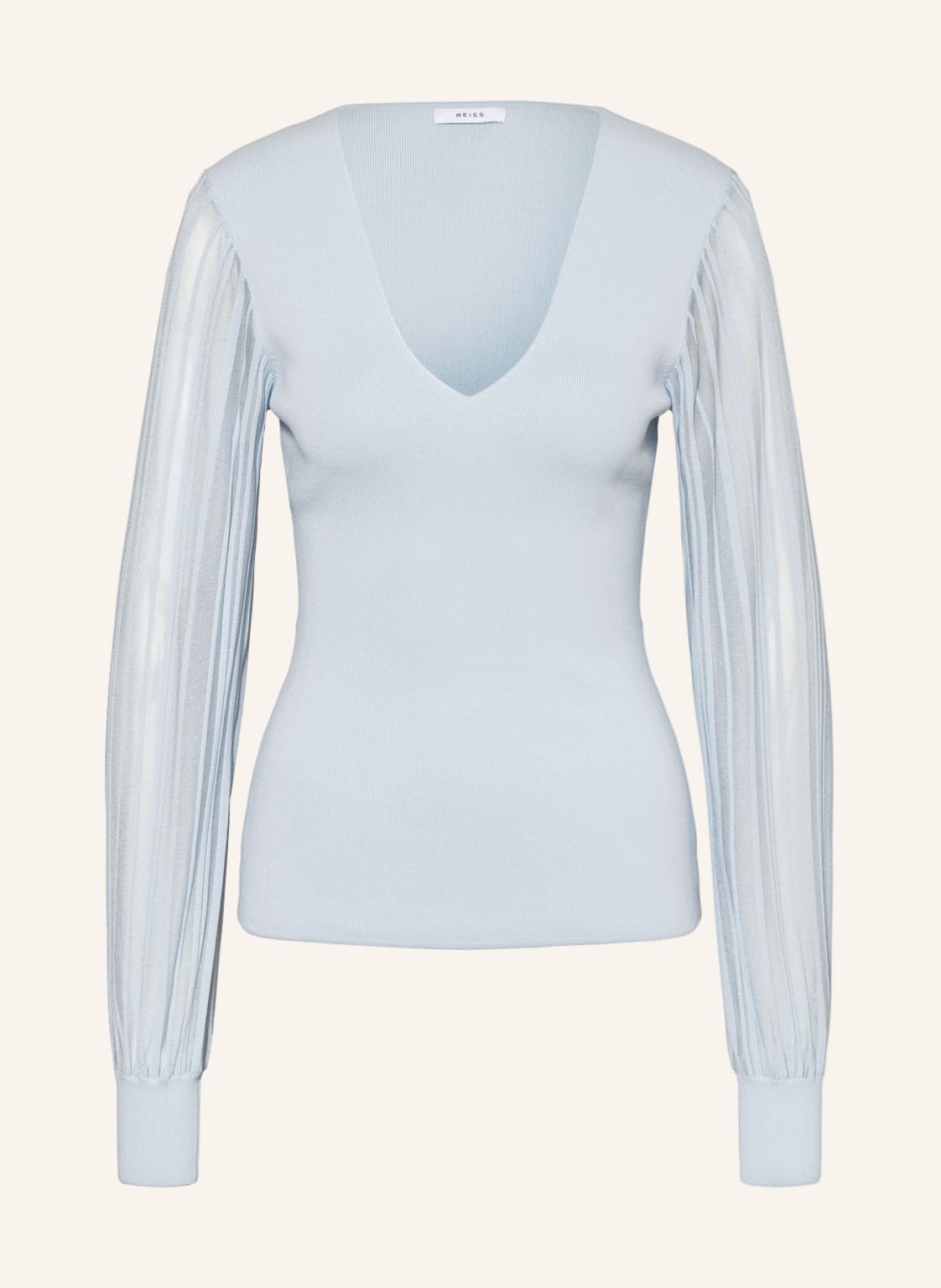 Image of Reiss Blusenshirt Brooklyn Im Materialmix blau