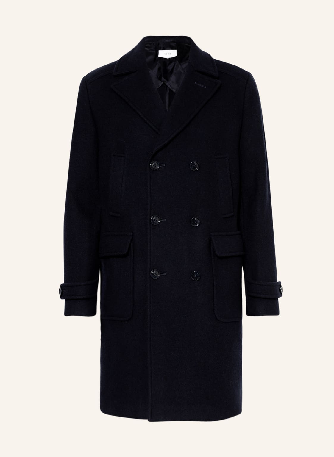 Image of Reiss Wollmantel Milit blau