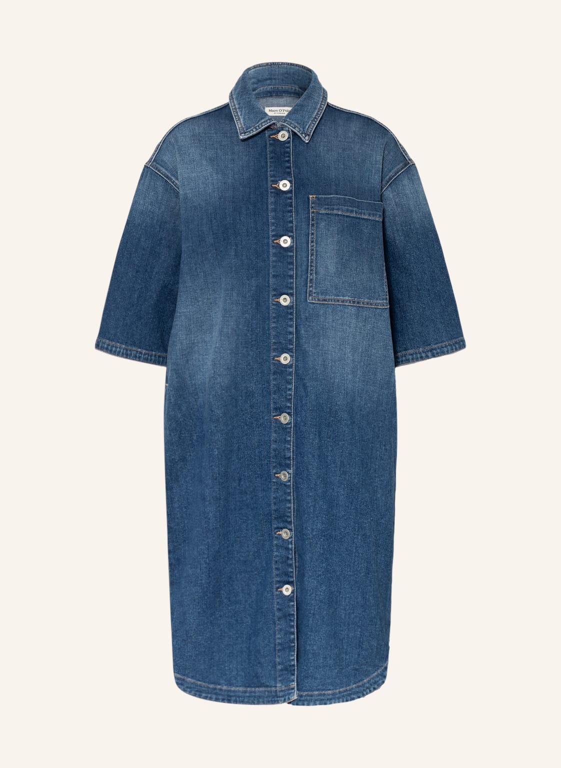 Image of Marc O'polo Hemdblusenkleid Aus Jeans blau