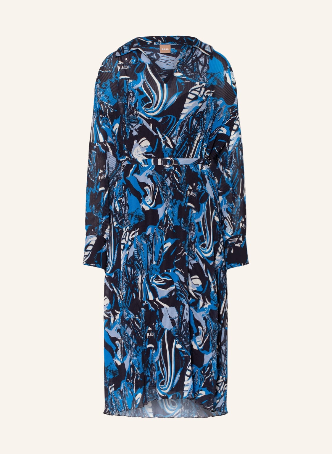 Image of Boss Plisseekleid Daplisa blau
