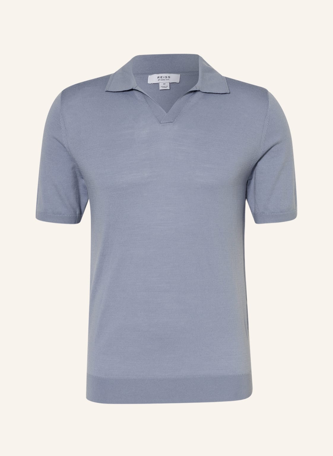 Image of Reiss Strick-Poloshirt Duchie Aus Merinowolle blau