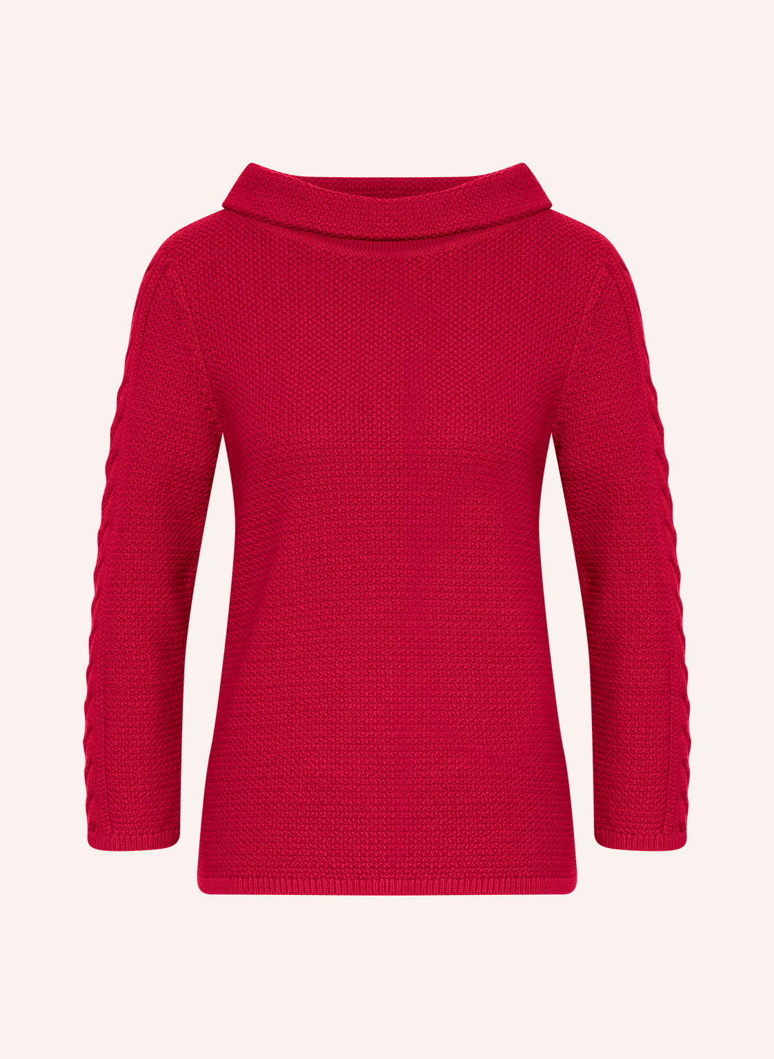 Image of Hobbs Rollkragenpullover Camilla Mit 3/4-Arm rot