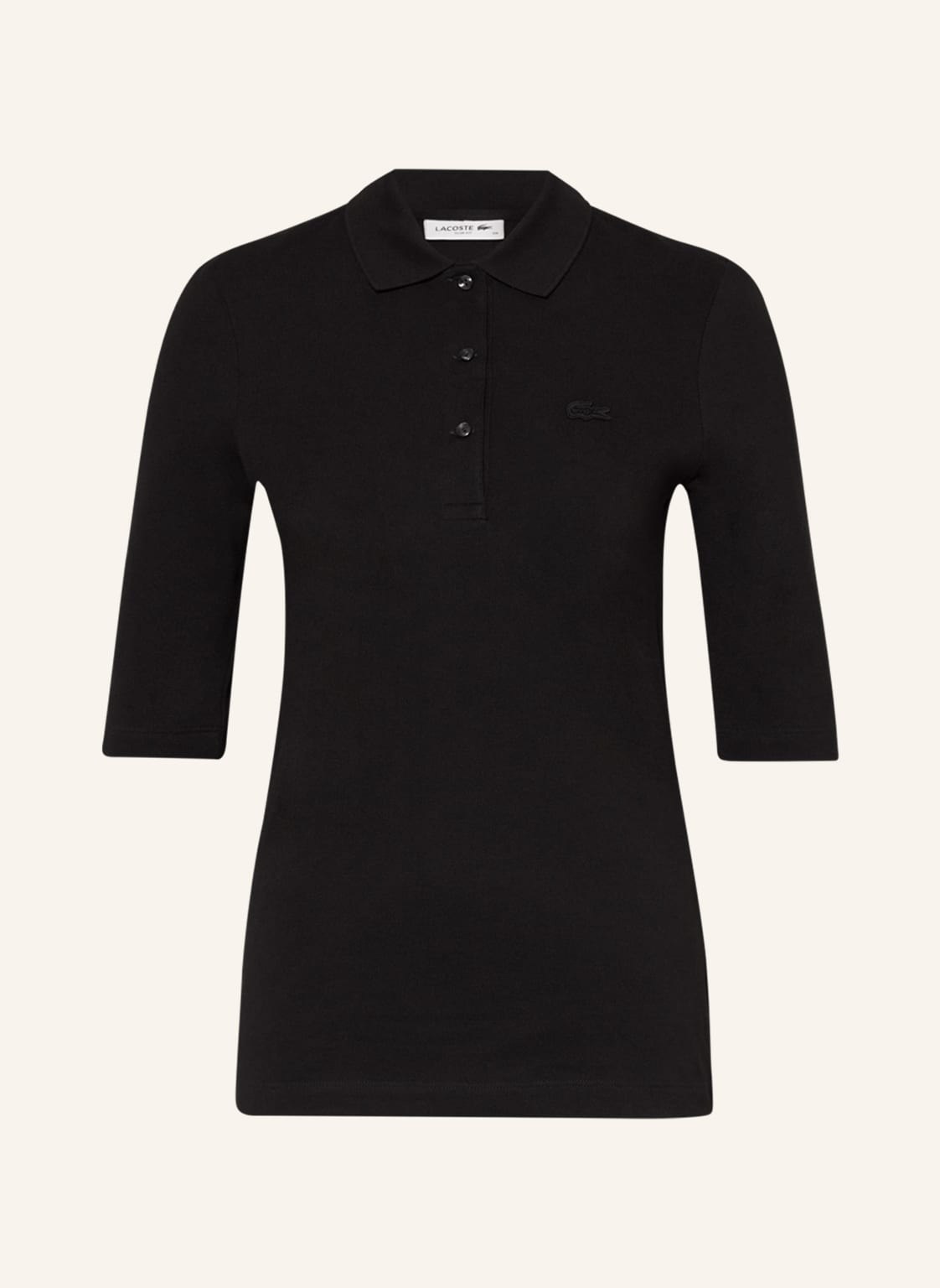 Lacoste Piqué-Poloshirt Mit 3/4-Arm schwarz