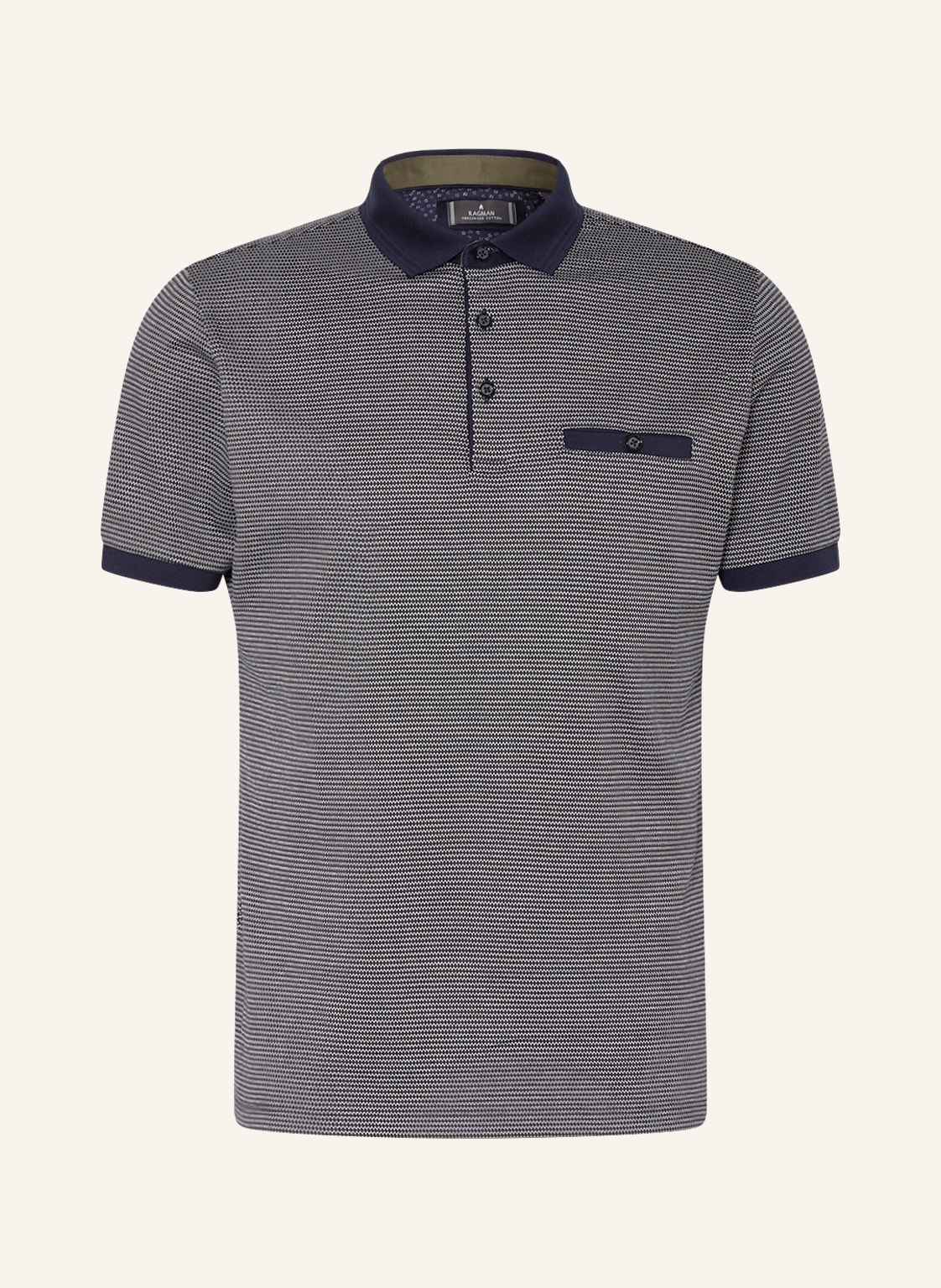 Image of Ragman Jersey-Poloshirt gruen