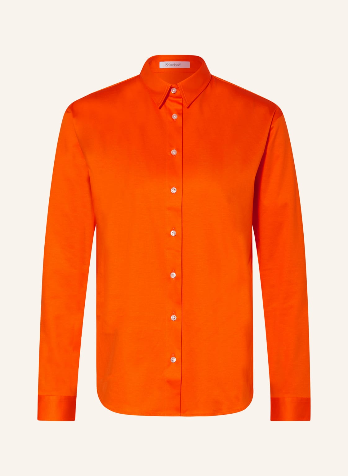 Image of Soluzione Hemdbluse Aus Jersey orange