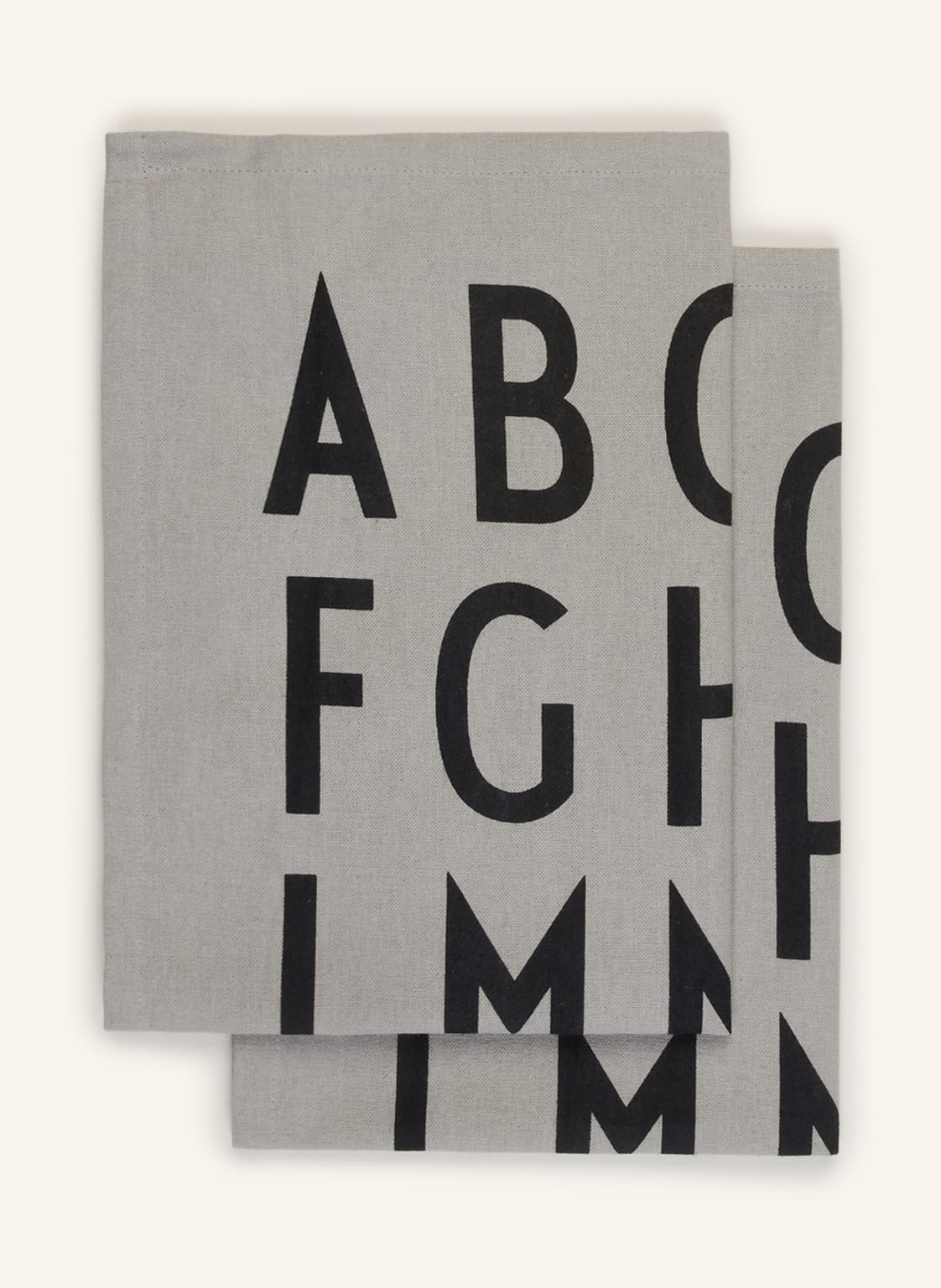 Image of Design Letters 2er-Set Geschirrtücher grau