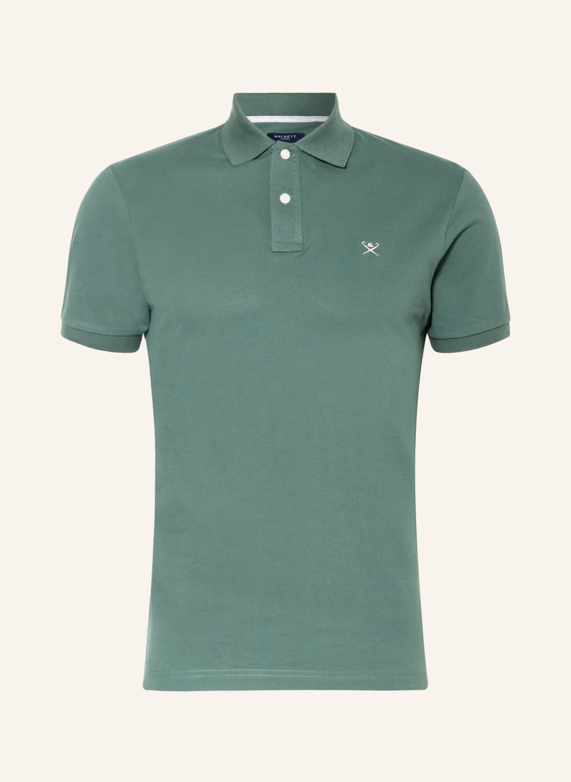 Image of Hackett London Piqué-Poloshirt Slim Fit gruen