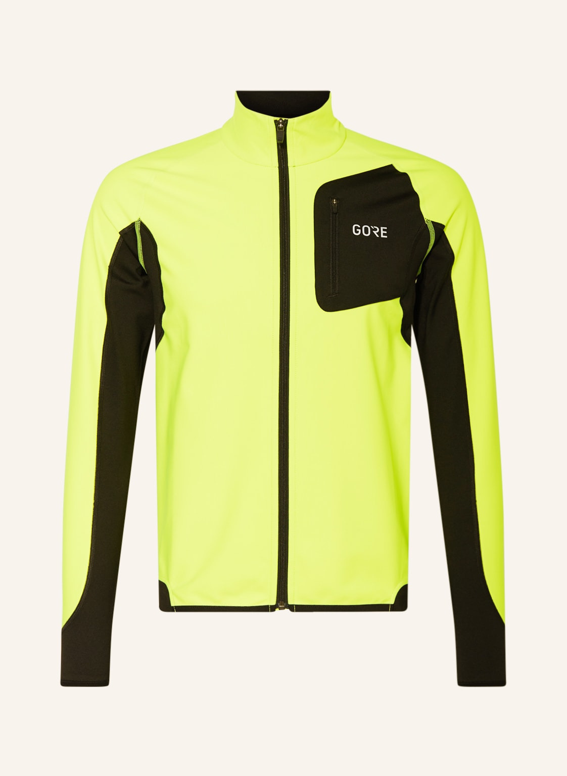 Image of Gore Running Wear Laufjacke r3 Partial Gore® Windstopper® gelb