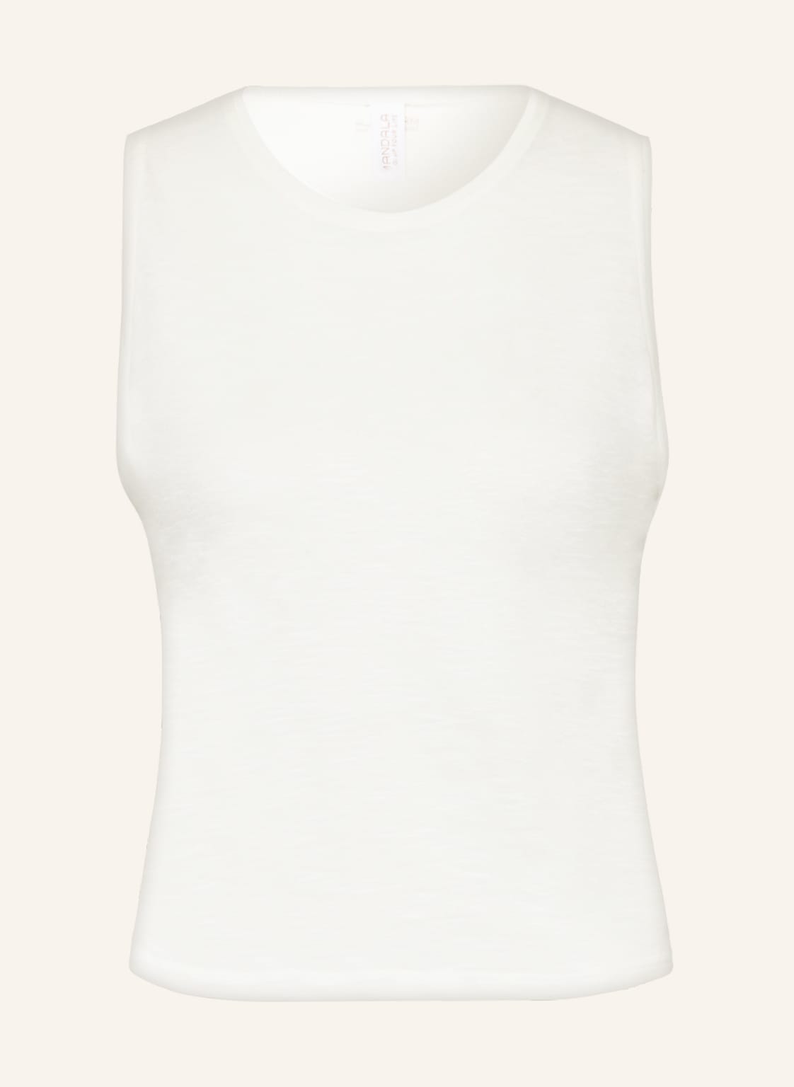 Image of Mandala Yoga-Top Side Ruffled weiss