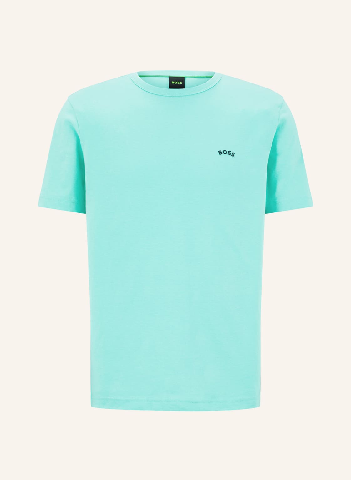 Image of Boss T-Shirt Tee Curved gruen