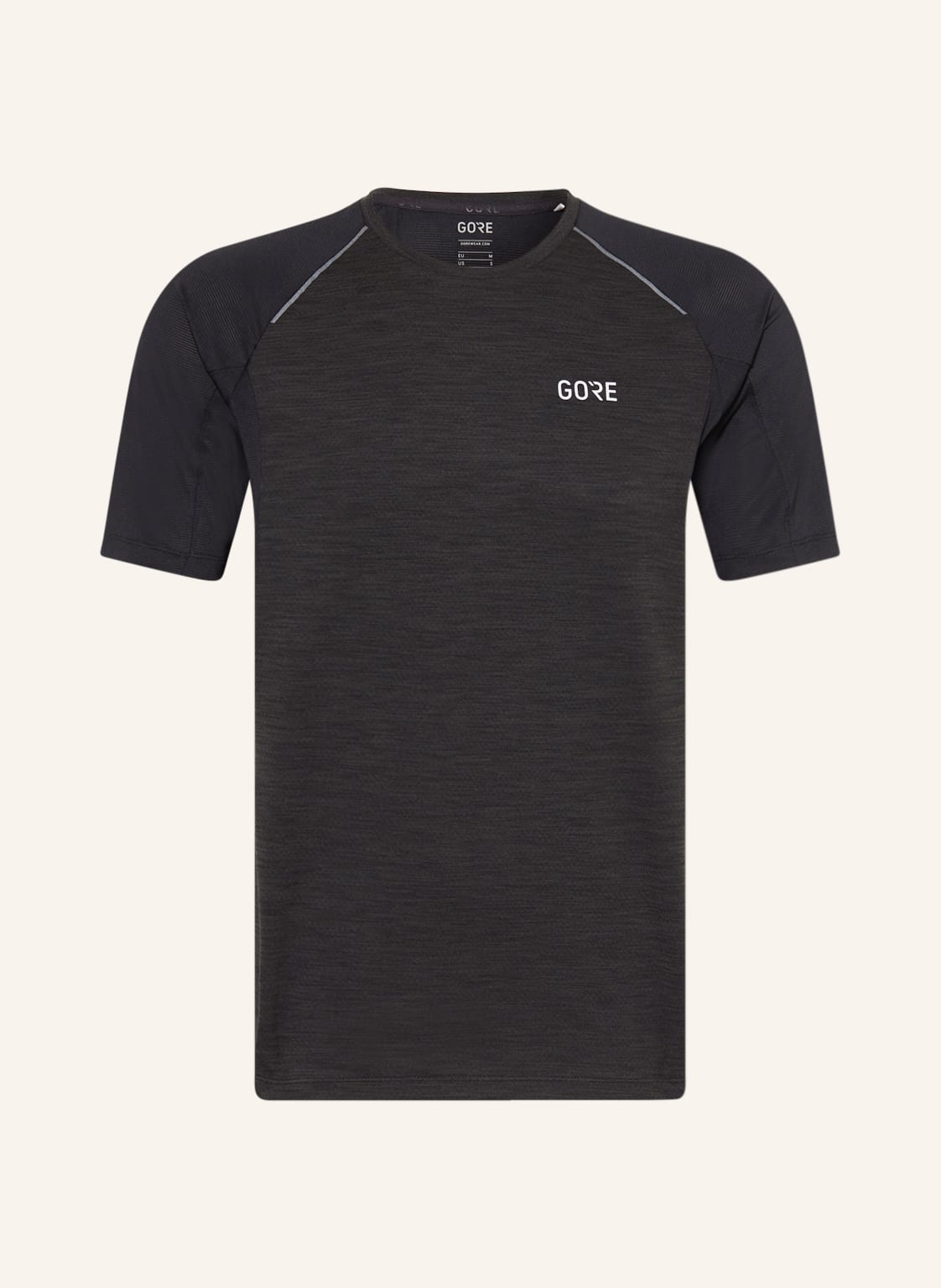 Image of Gore Running Wear Laufshirt r5 Mit Mesh schwarz