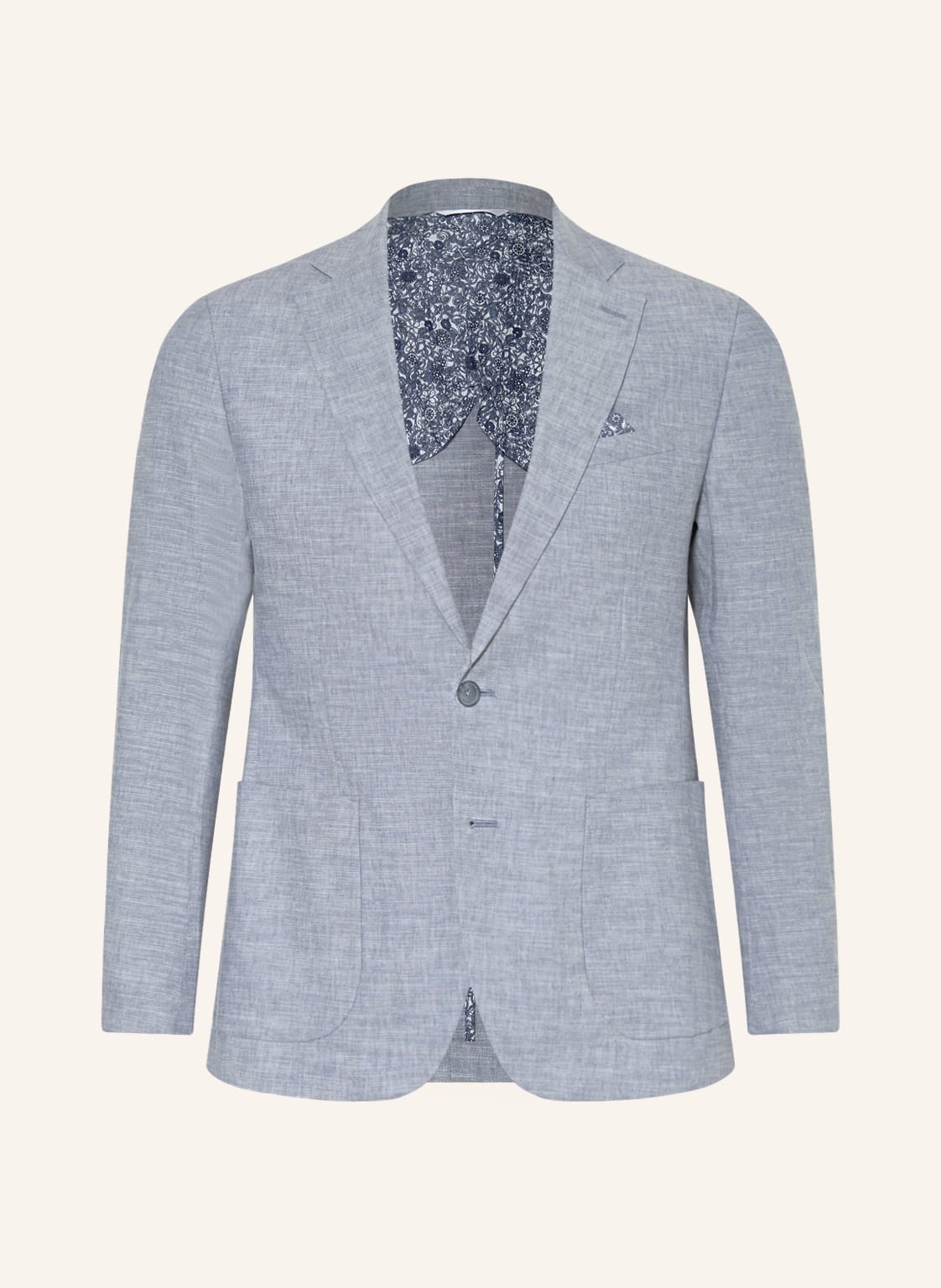 Image of Paul Anzugsakko Slim Fit Mit Leinen blau