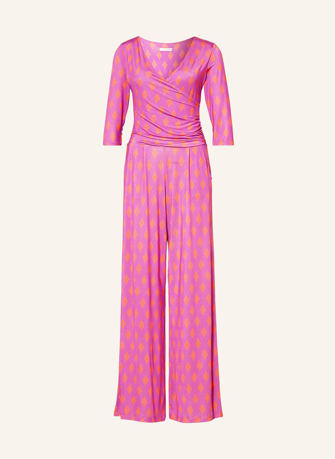 Image of Marivie Jersey-Jumpsuit Jump In! Mit 3/4-Arm pink