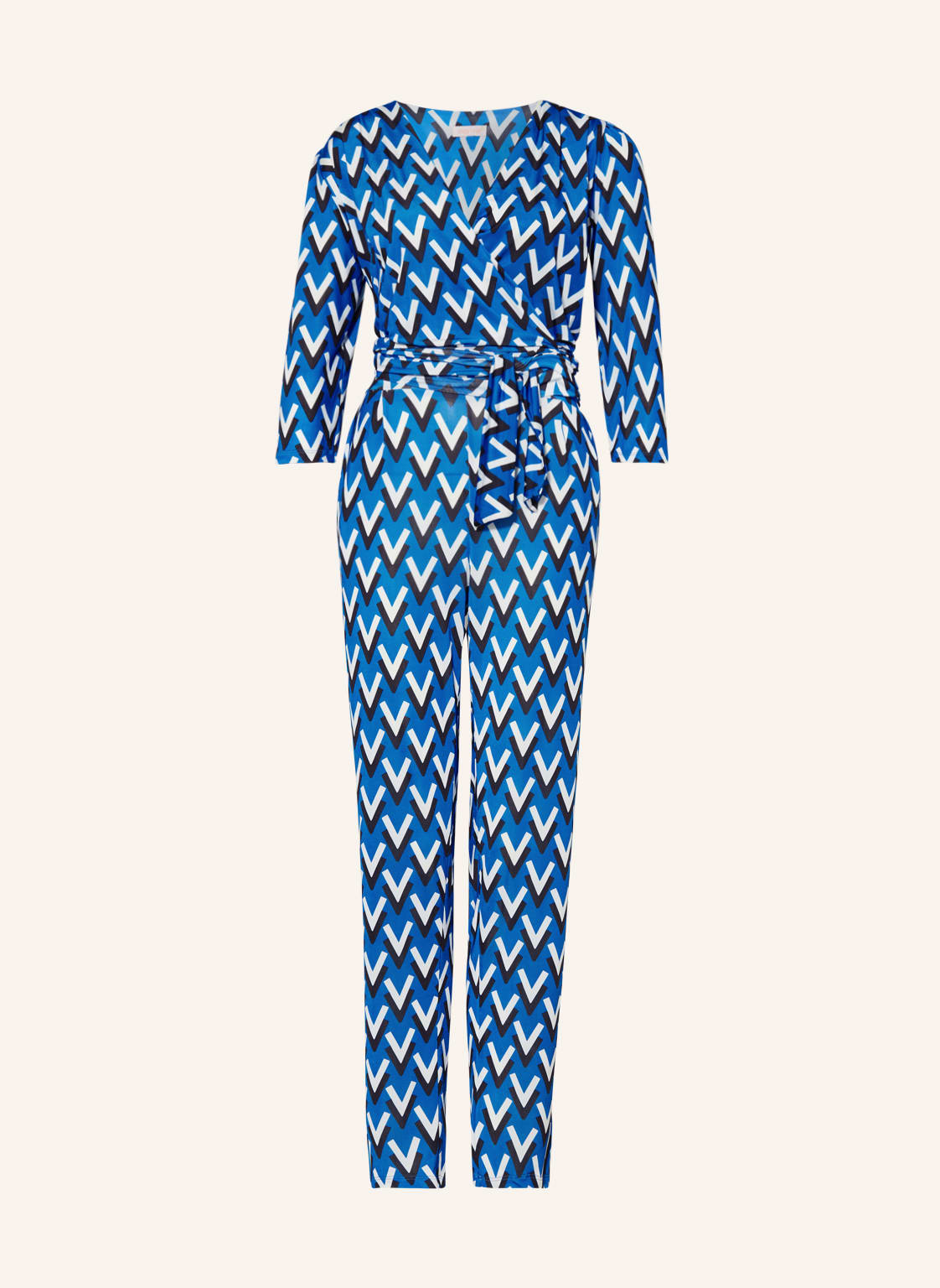 Image of Marivie Jersey-Jumpsuit Never Ever! Mit 3/4-Arm blau