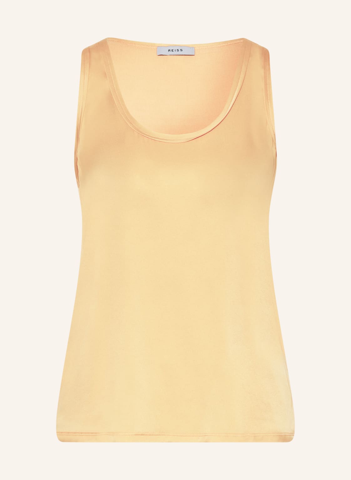 Image of Reiss Top Riley Im Materialmix orange