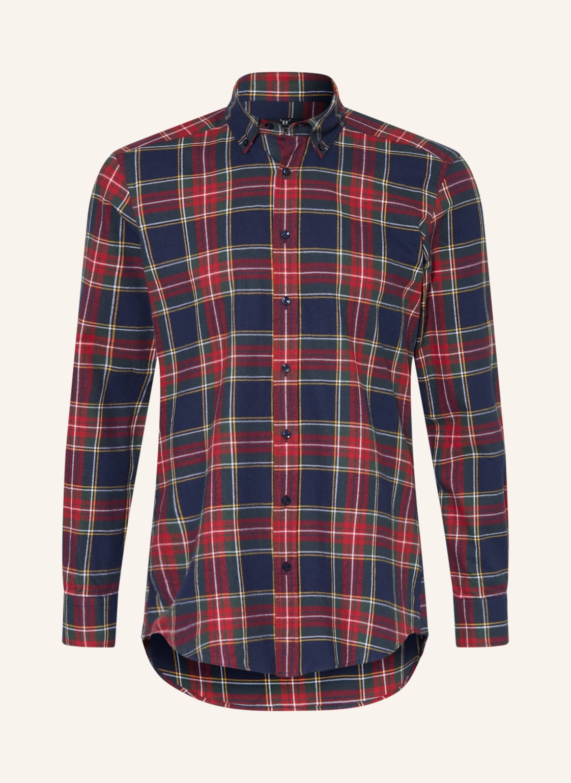 Image of Strokesman's Flanellhemd Modern Fit rot