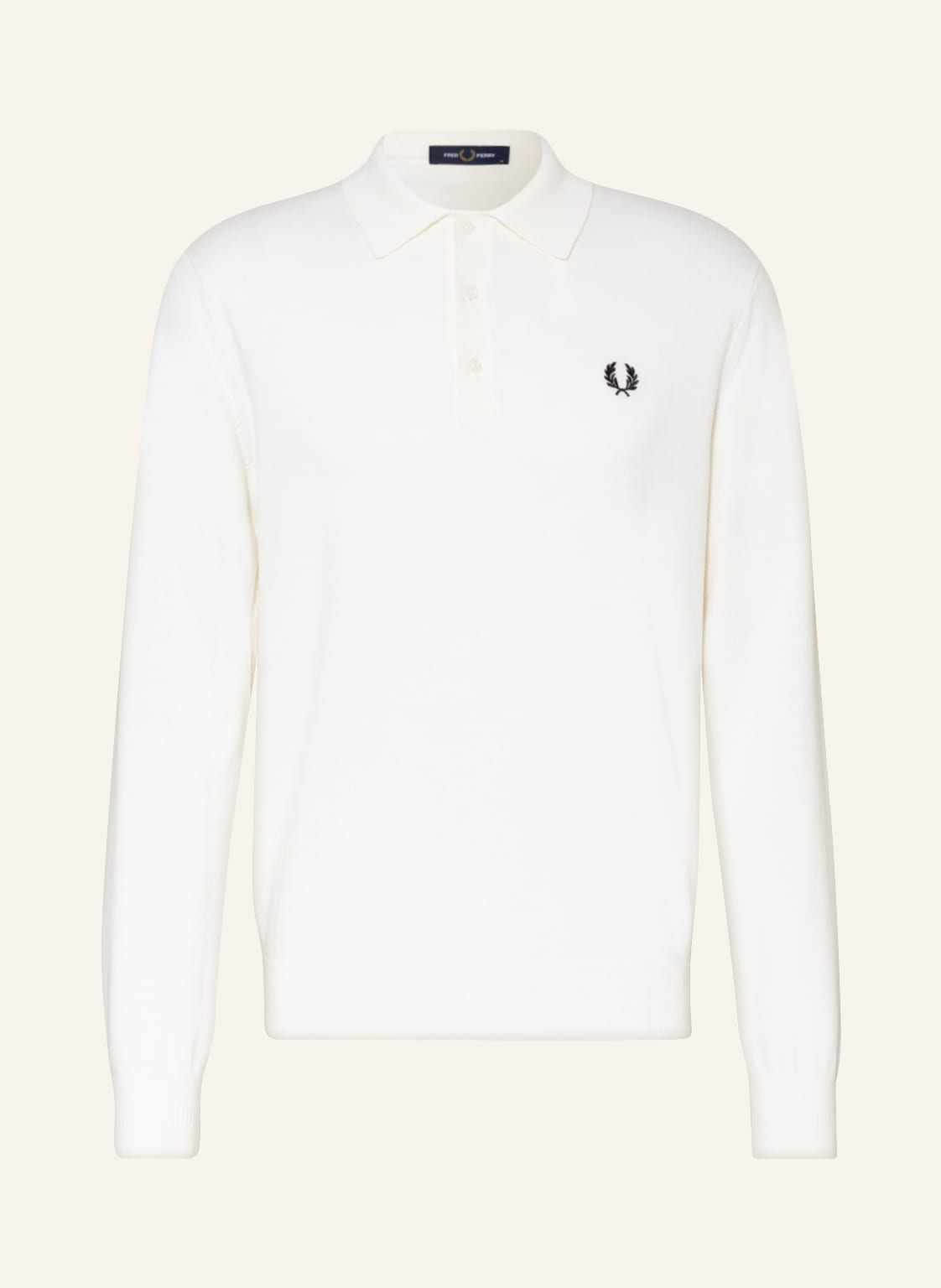 Image of Fred Perry Strick-Poloshirt k4535 weiss