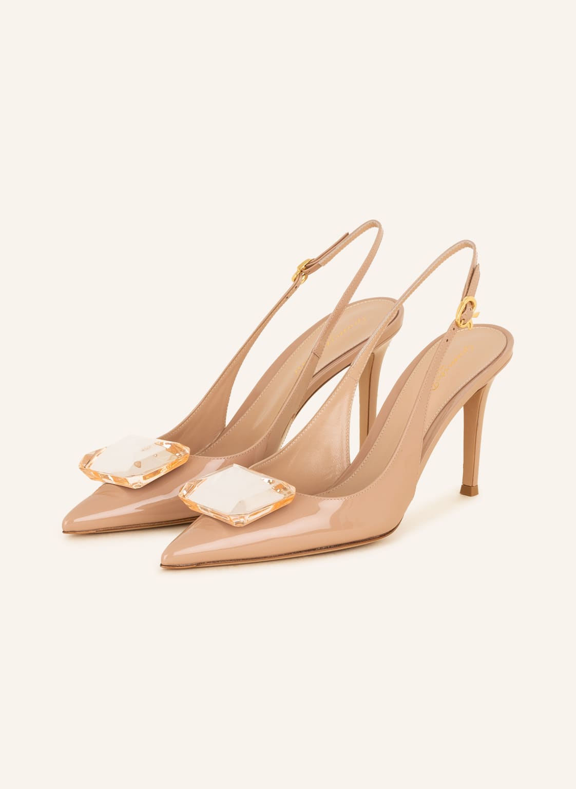Image of Gianvito Rossi Slingpumps Vernice beige