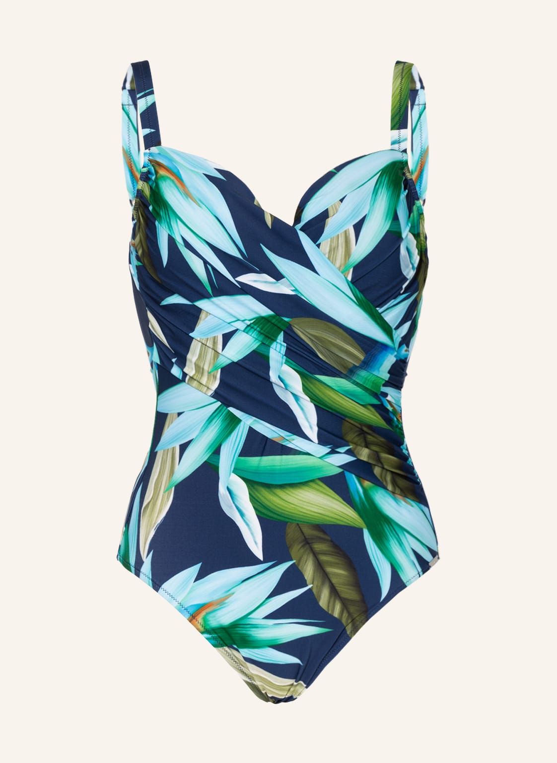 Image of Charmline Shape-Badeanzug Ocean Blue In Wickeloptik blau