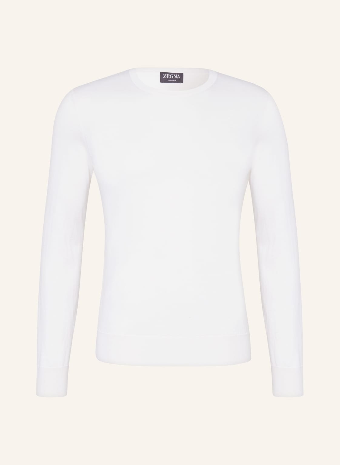 Image of Zegna Cashmere-Pullover Mit Seide weiss
