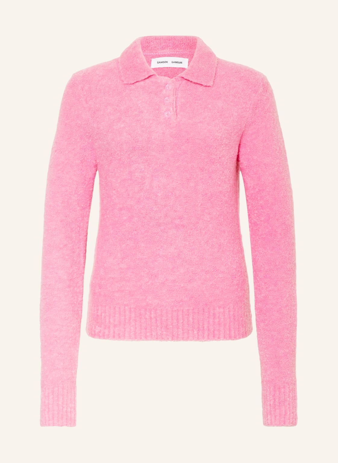Image of Samsøe Samsøe Bouclé-Pullover Jessi Mit Alpaka pink