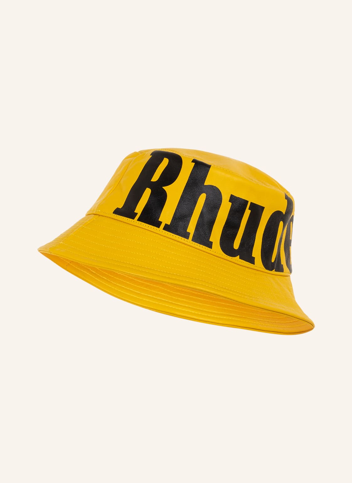 Image of Rhude Bucket-Hat Aus Leder gelb