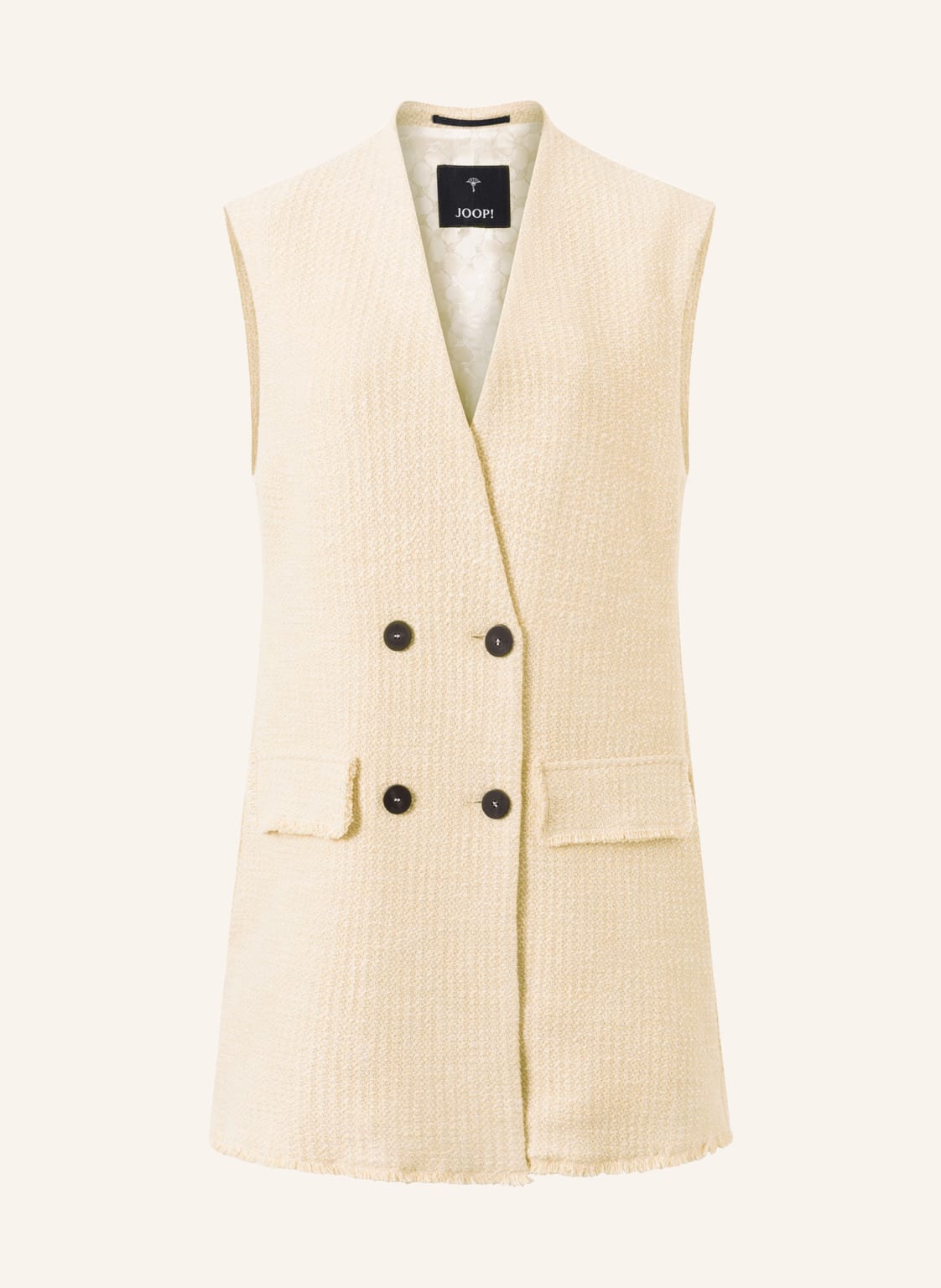 Image of Joop! Blazerweste Mit Glitzergarn beige