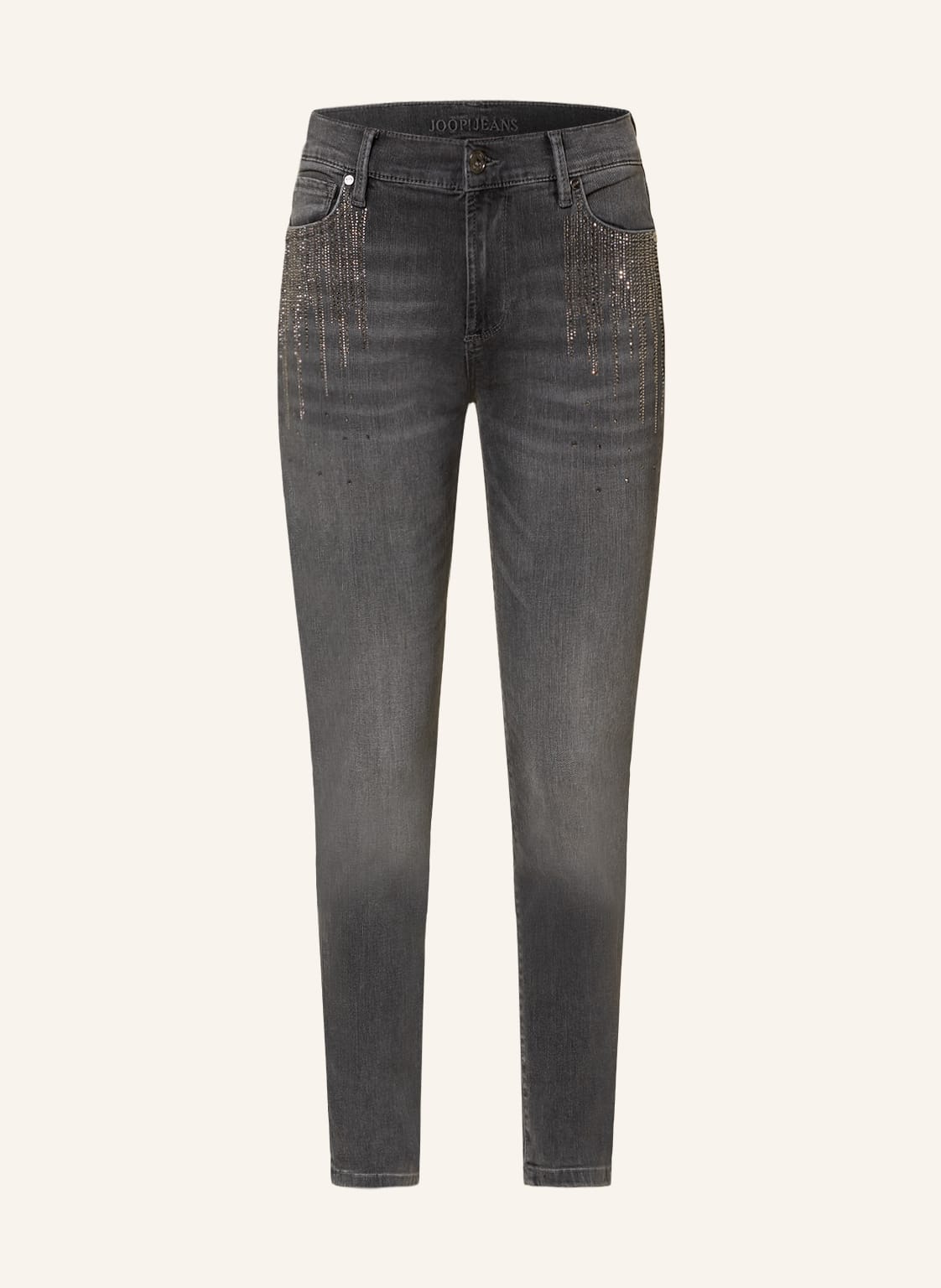 Image of Joop! Skinny Jeans Mit Schmucksteinen grau