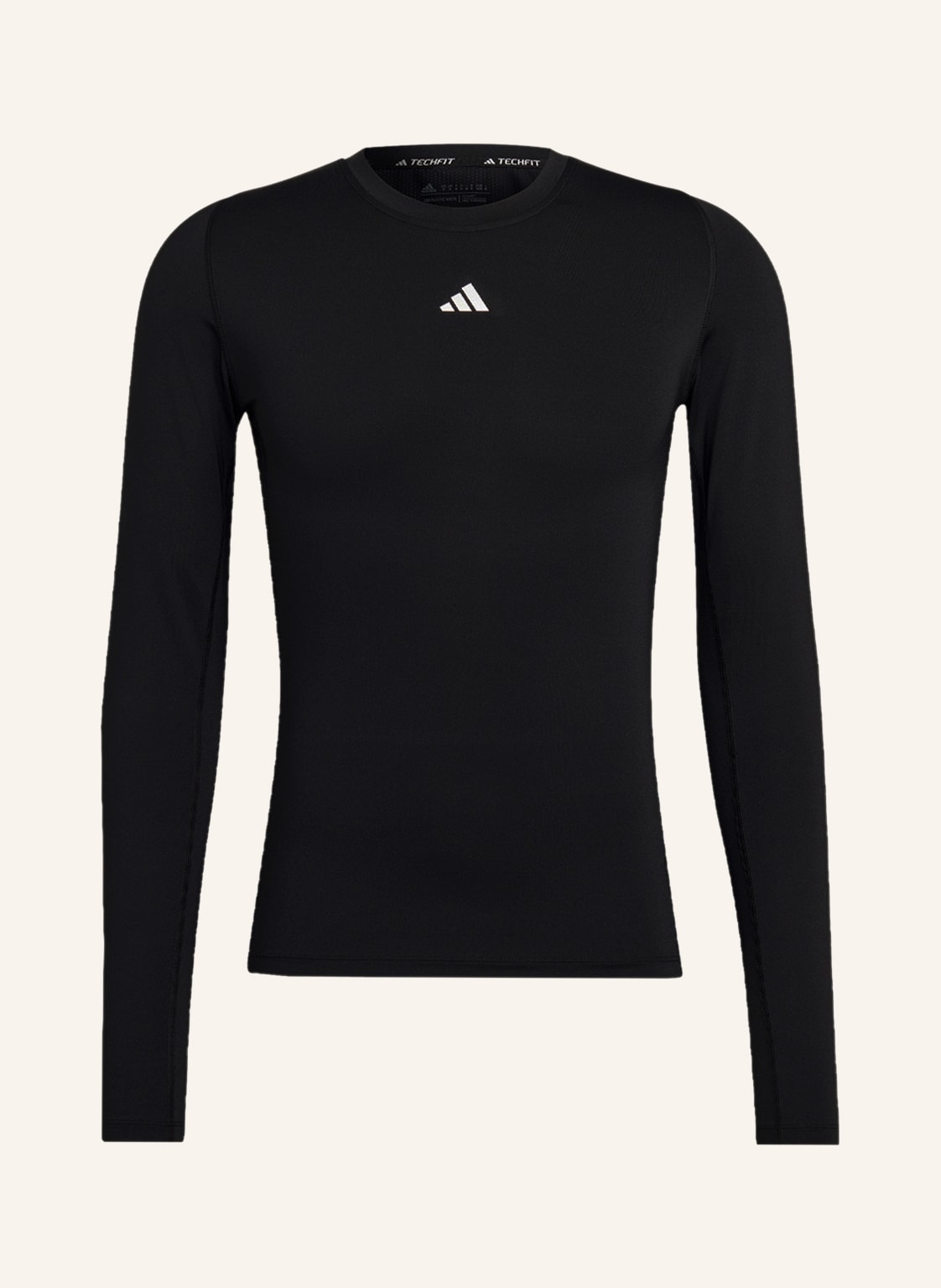 Image of Adidas Longsleeve Techfit Mit Mesh schwarz