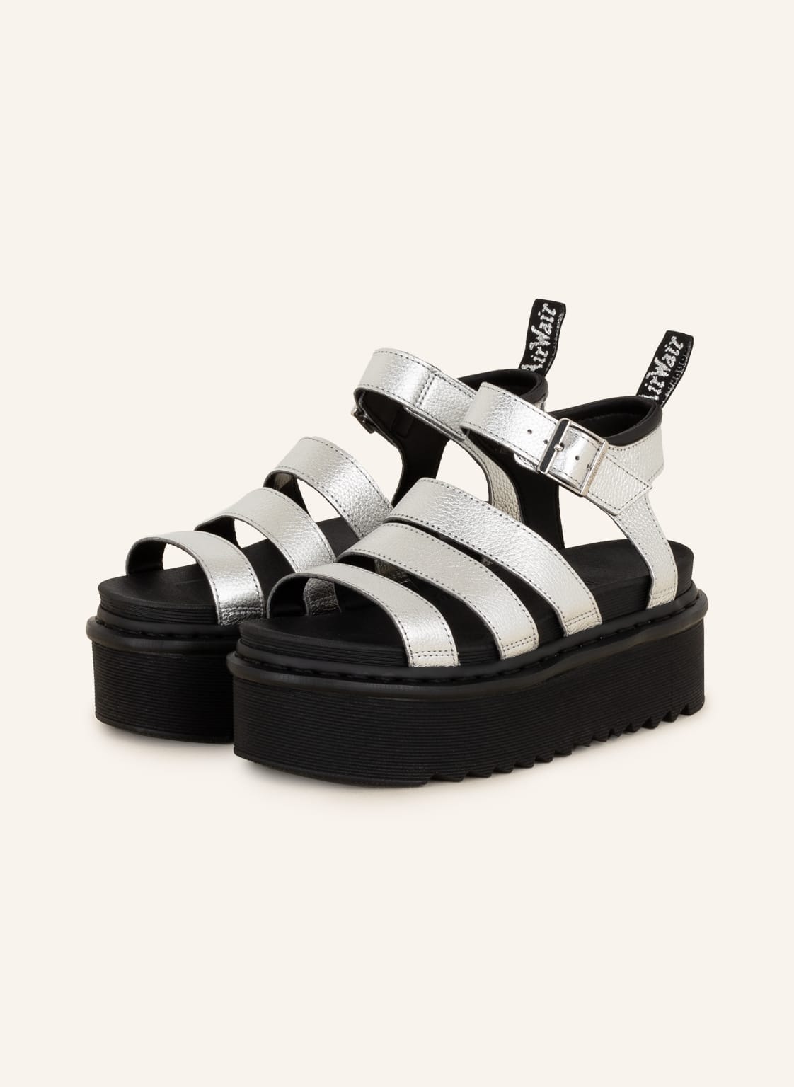 Image of Dr. Martens Plateau-Sandalen Blair Quad silber