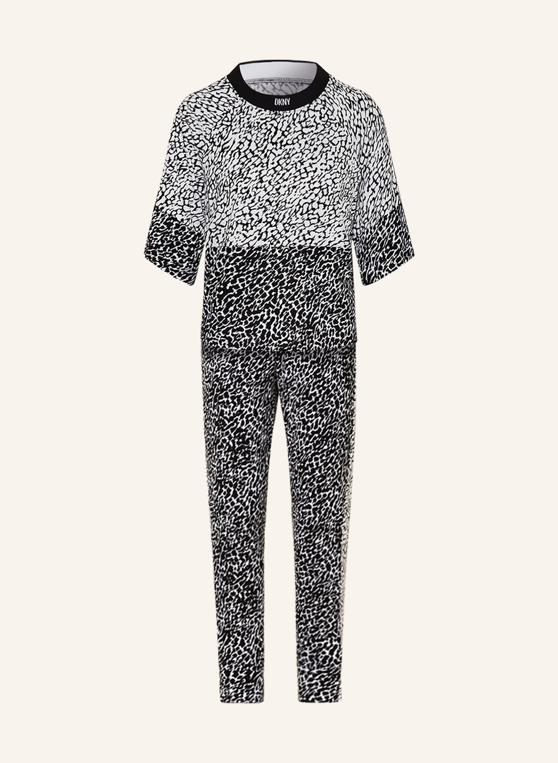 Image of Dkny Schlafanzug The Glow Up Mit 3/4-Arm schwarz