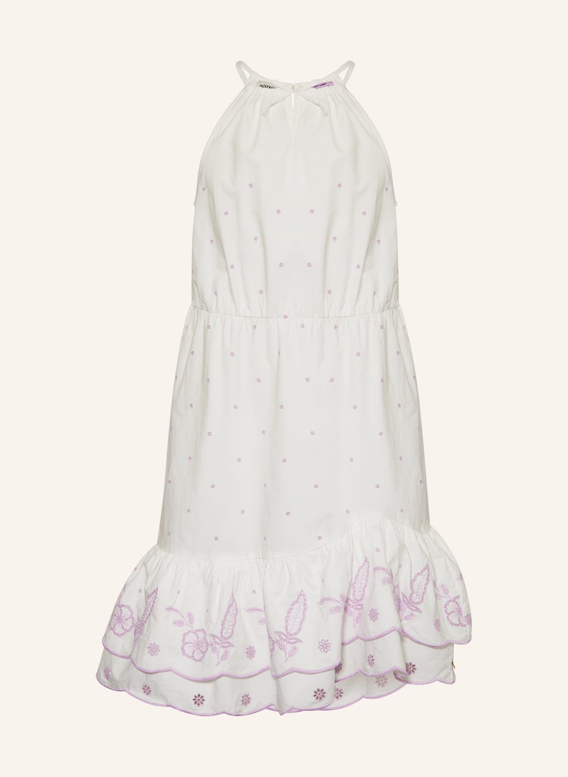 Image of Scotch & Soda Kleid Mit Lochspitze weiss