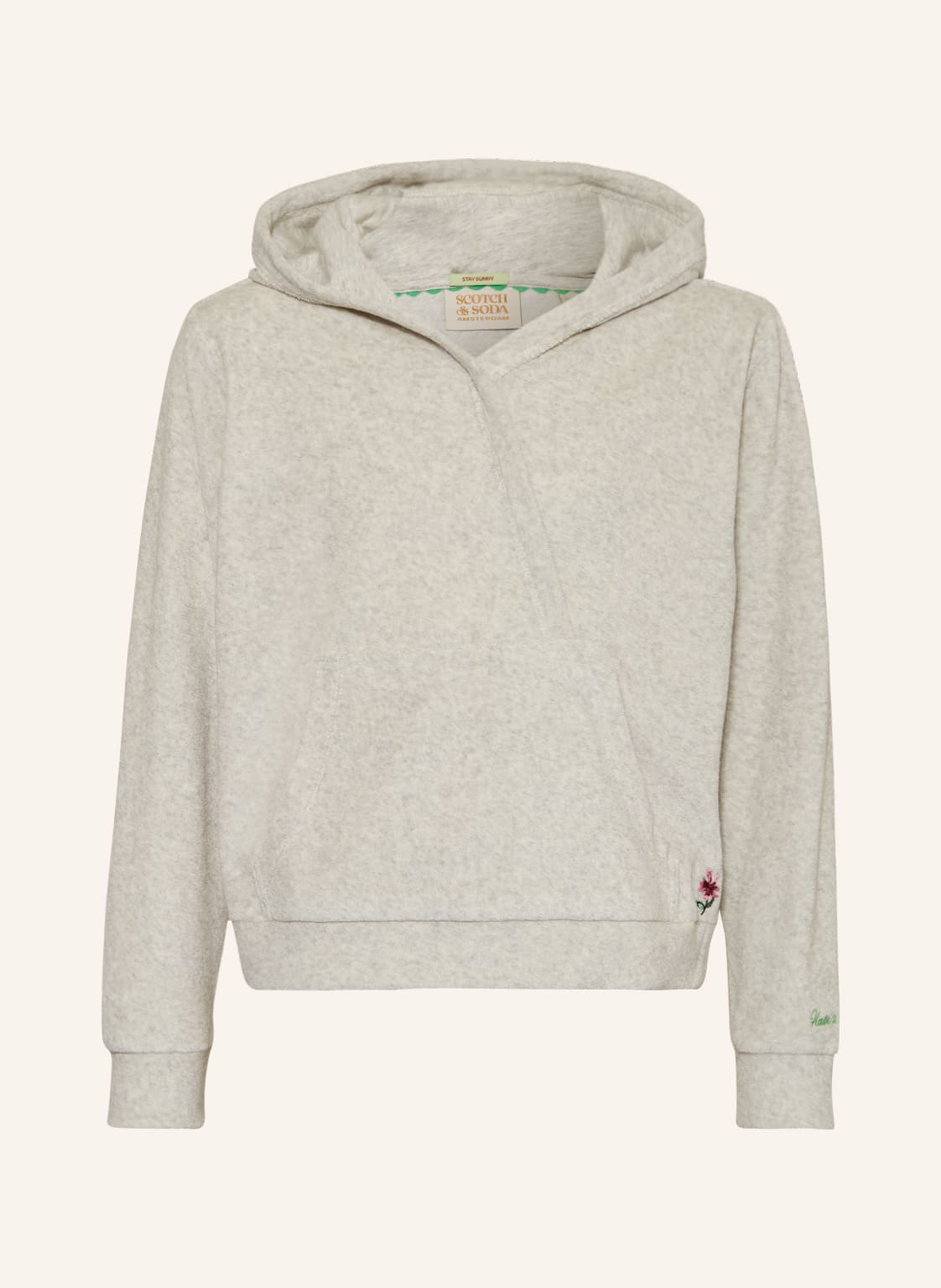 Image of Scotch & Soda Frottee-Hoodie grau