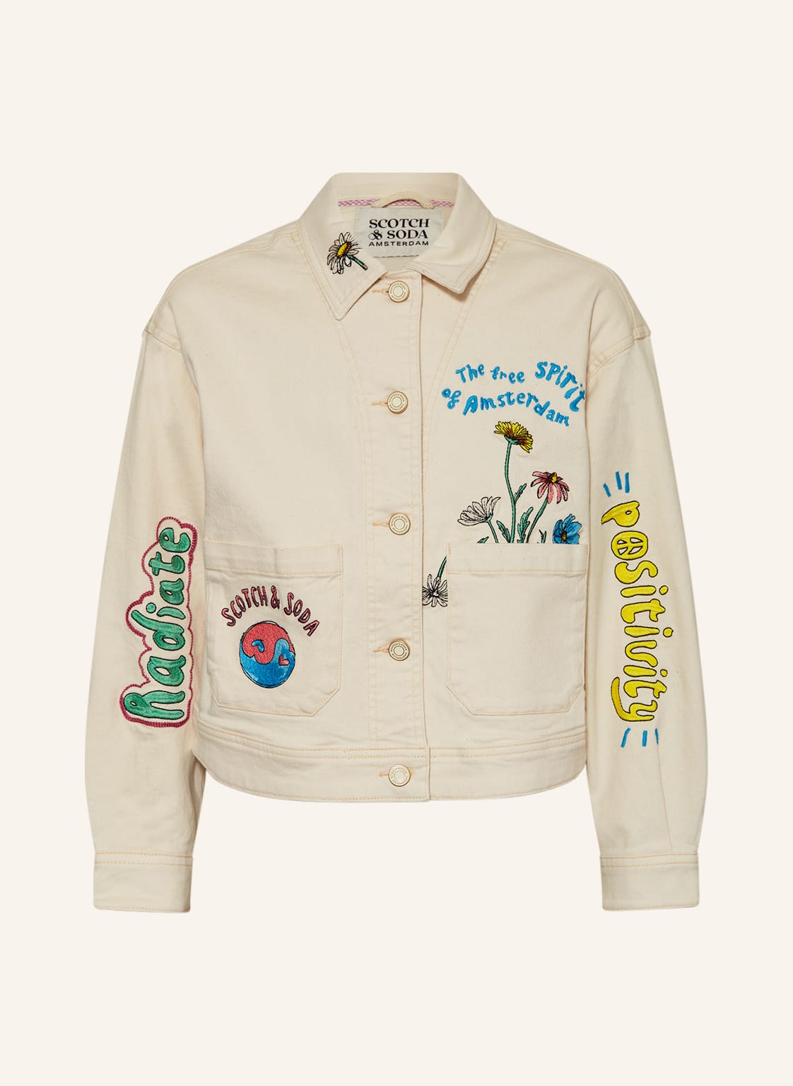 Image of Scotch & Soda Jeansjacke weiss