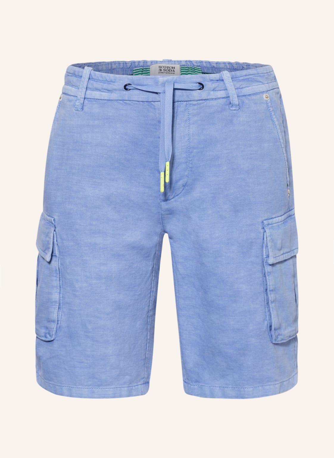 Image of Scotch & Soda Cargoshorts Mit Leinen blau