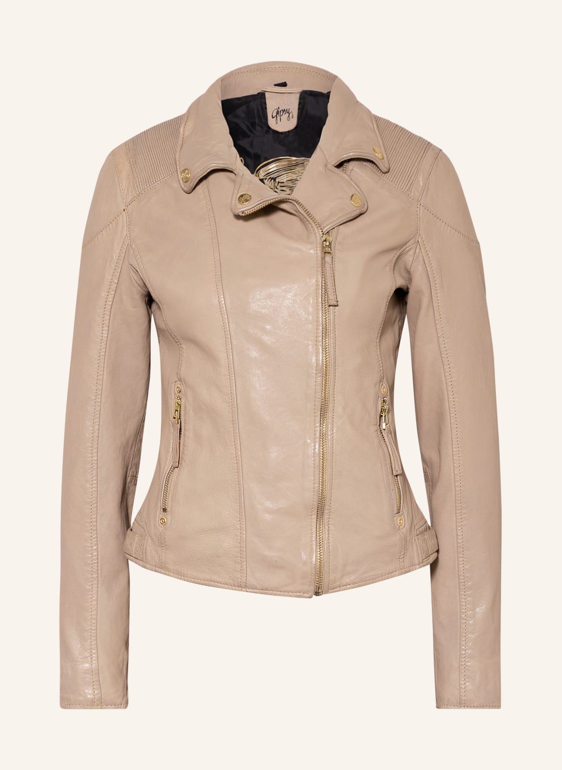 Image of Gipsy Lederjacke Gwhazil beige