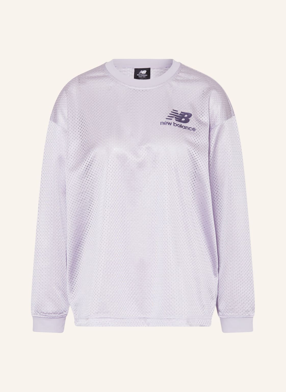 Image of New Balance Oversized-Longsleeve Athletics Pearl Aus Mesh violett