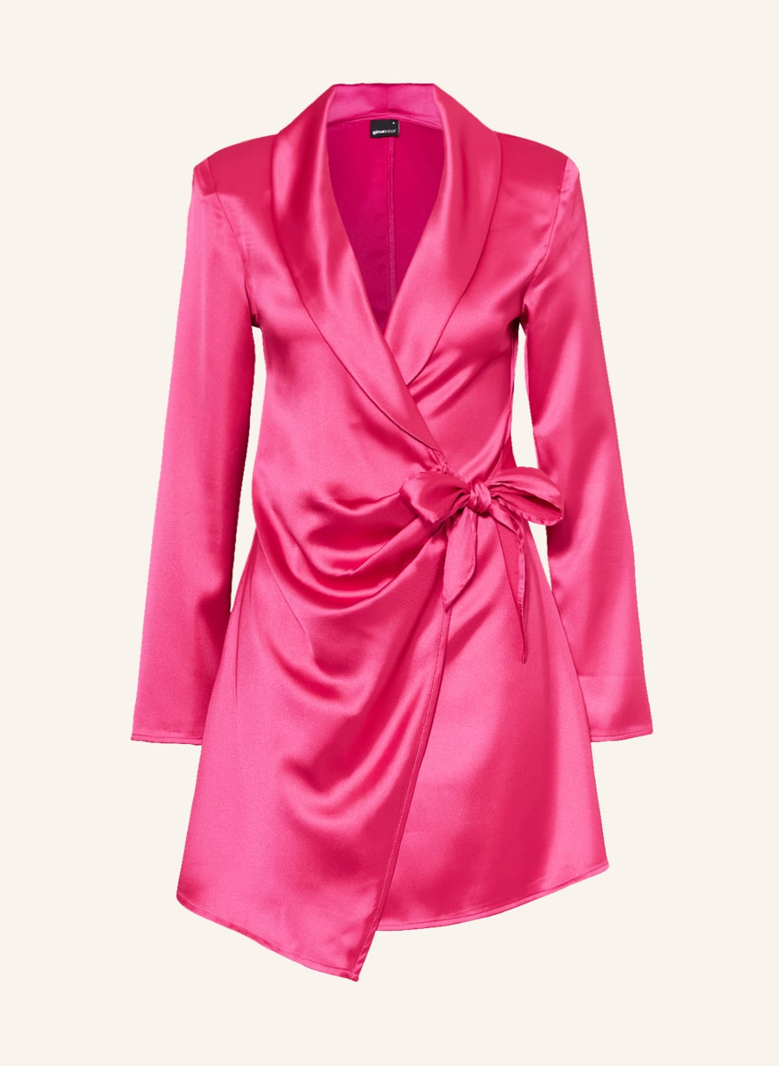 Image of Gina Tricot Wickelkleid Aus Satin pink