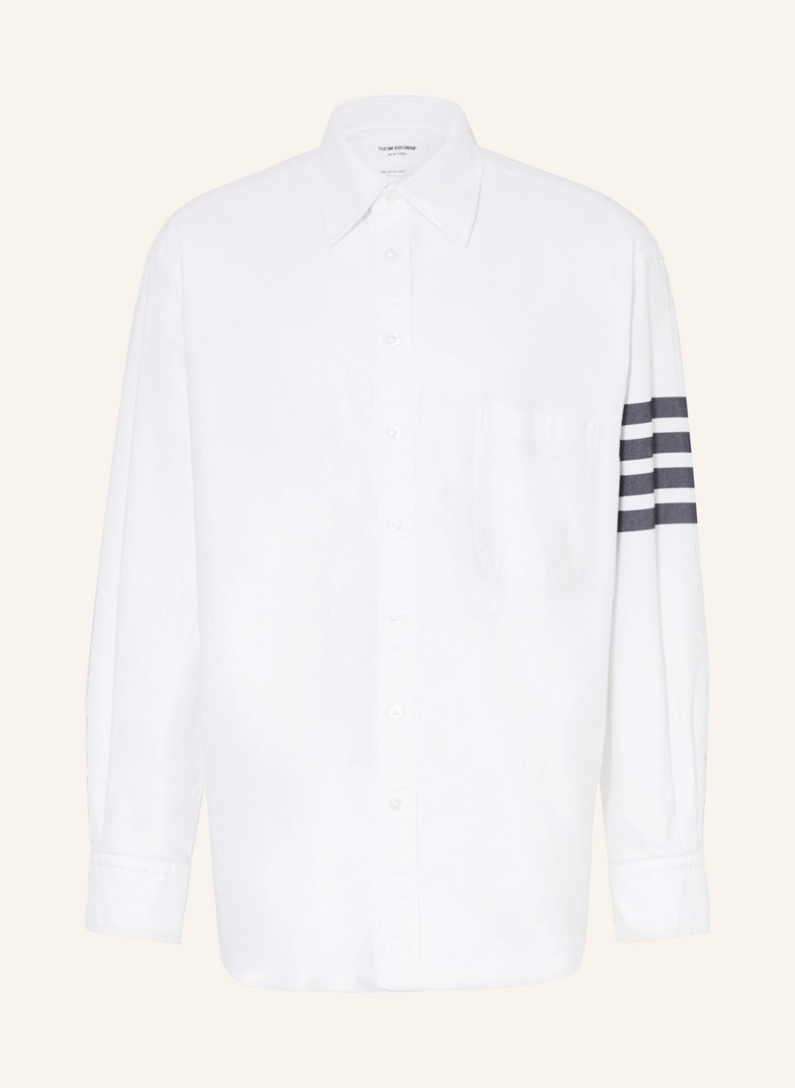 Image of Thom Browne. Oversized-Hemd Comfort Fit weiss