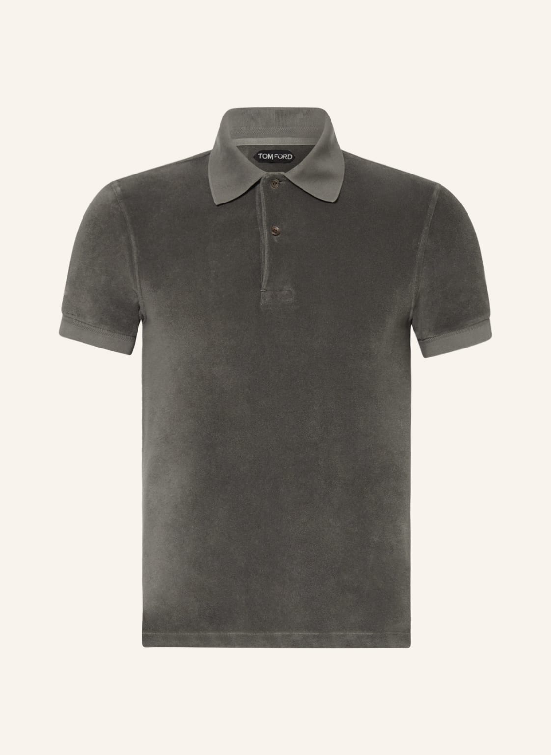 Image of Tom Ford Frottee-Poloshirt grau