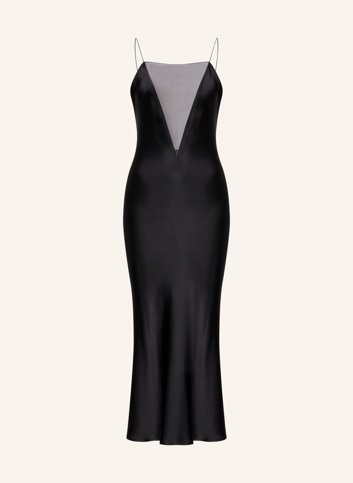 Image of Stella Mccartney Satinkleid schwarz