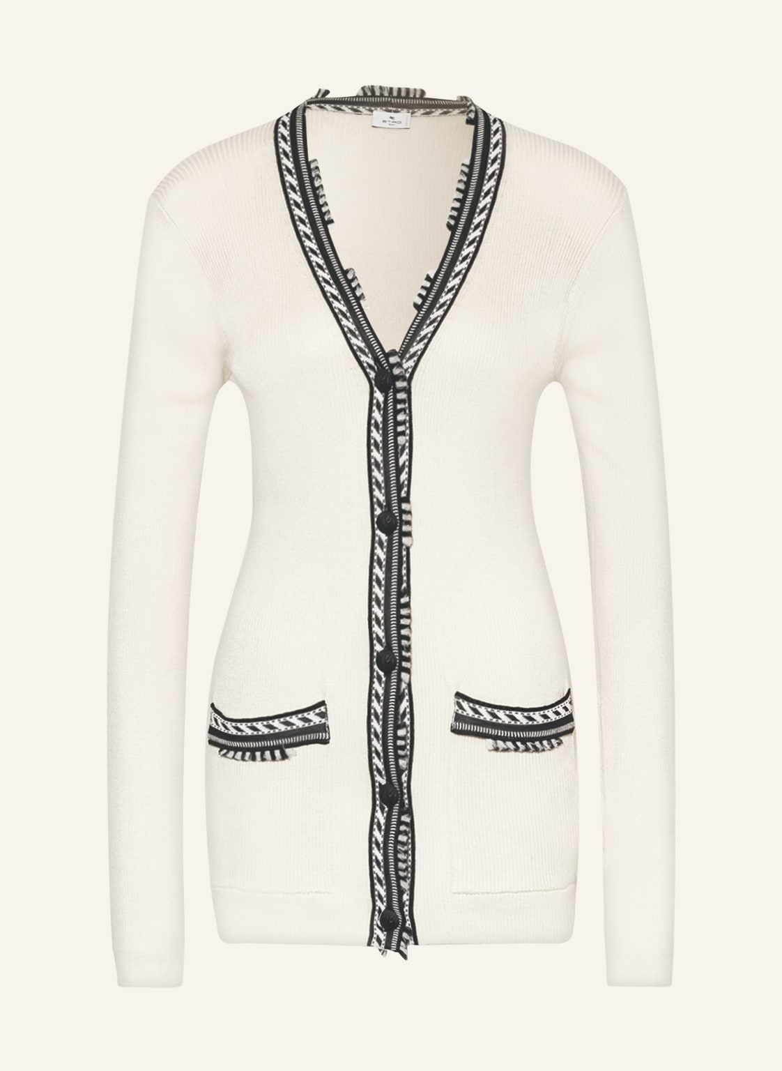 Image of Etro Strickjacke Mit Seide weiss