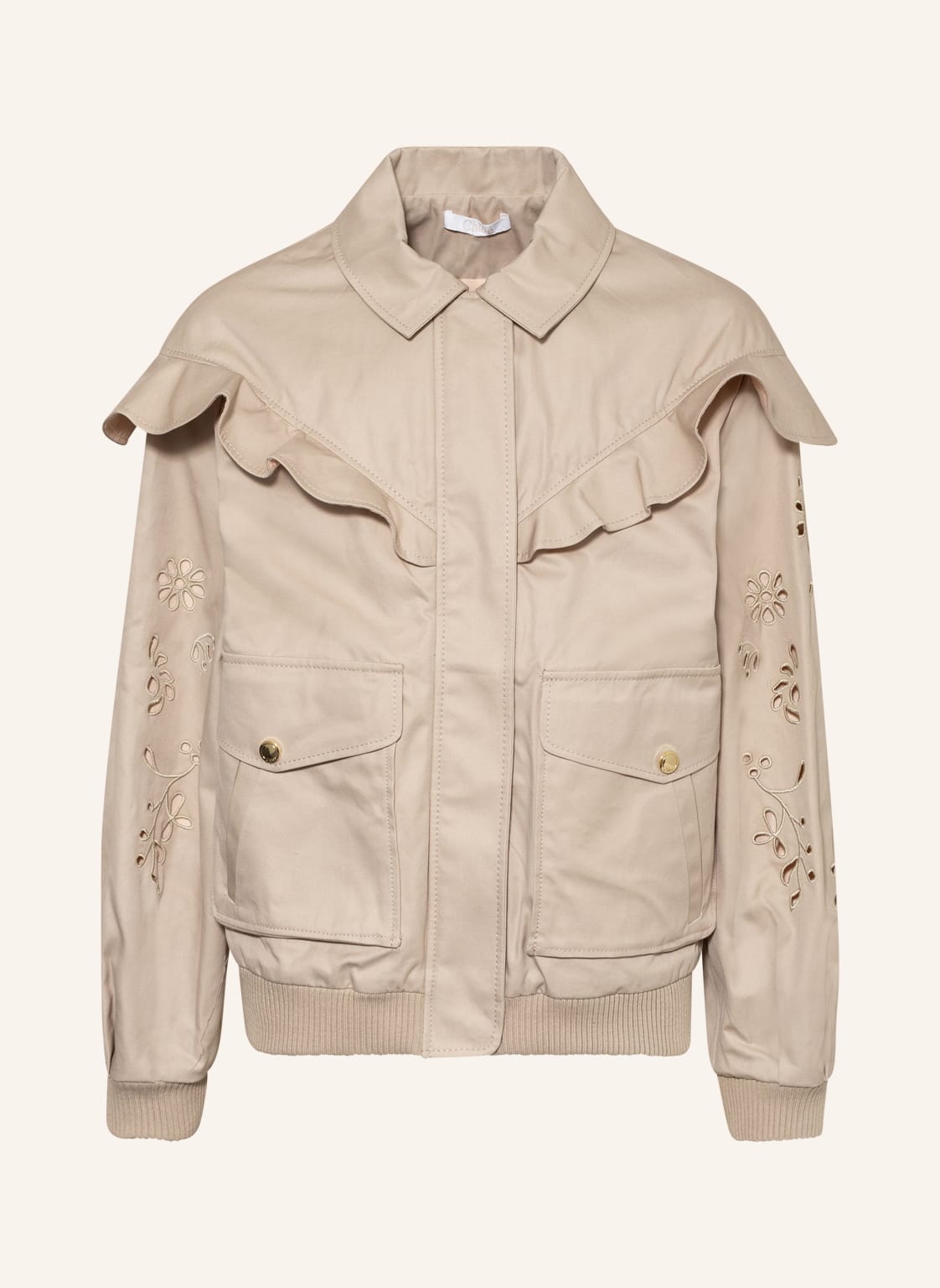 Image of Chloé Jacke Mit Volants beige