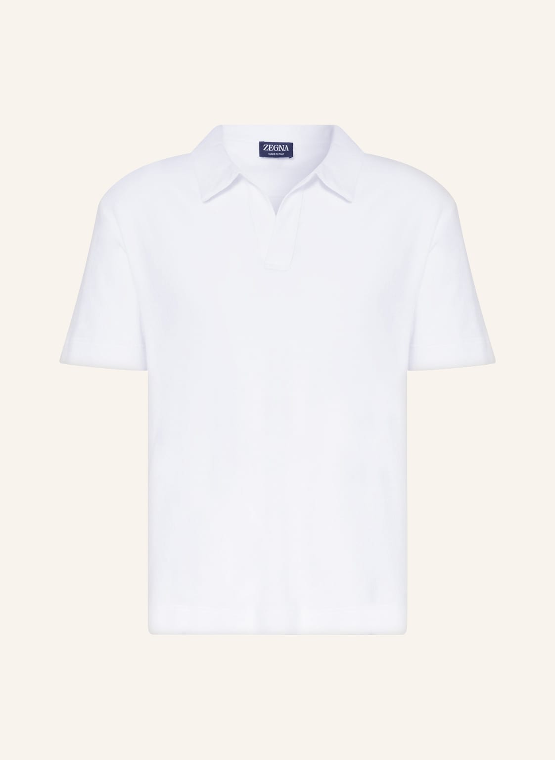 Image of Zegna Frottee-Poloshirt weiss