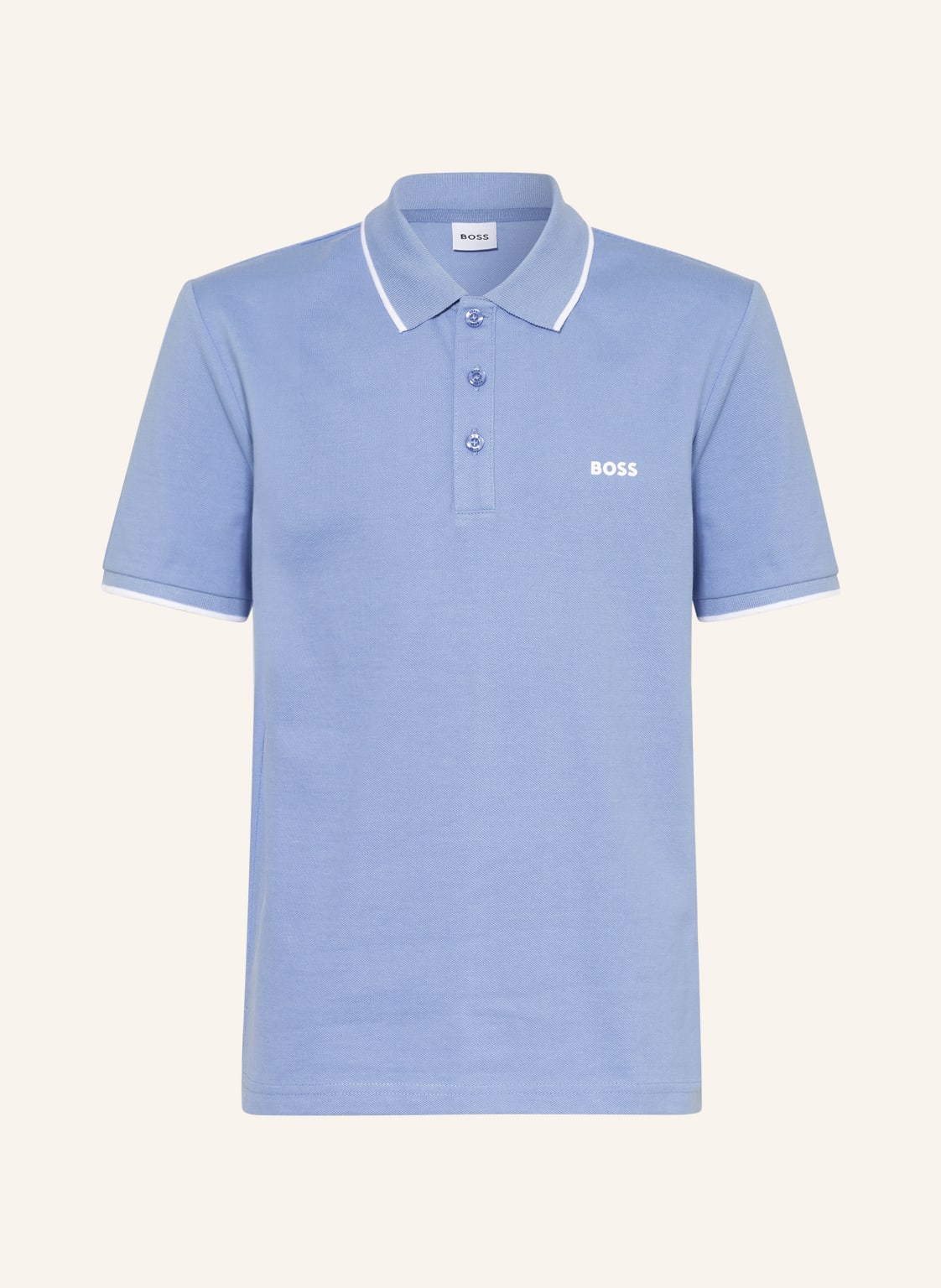 Image of Boss Piqué-Poloshirt blau