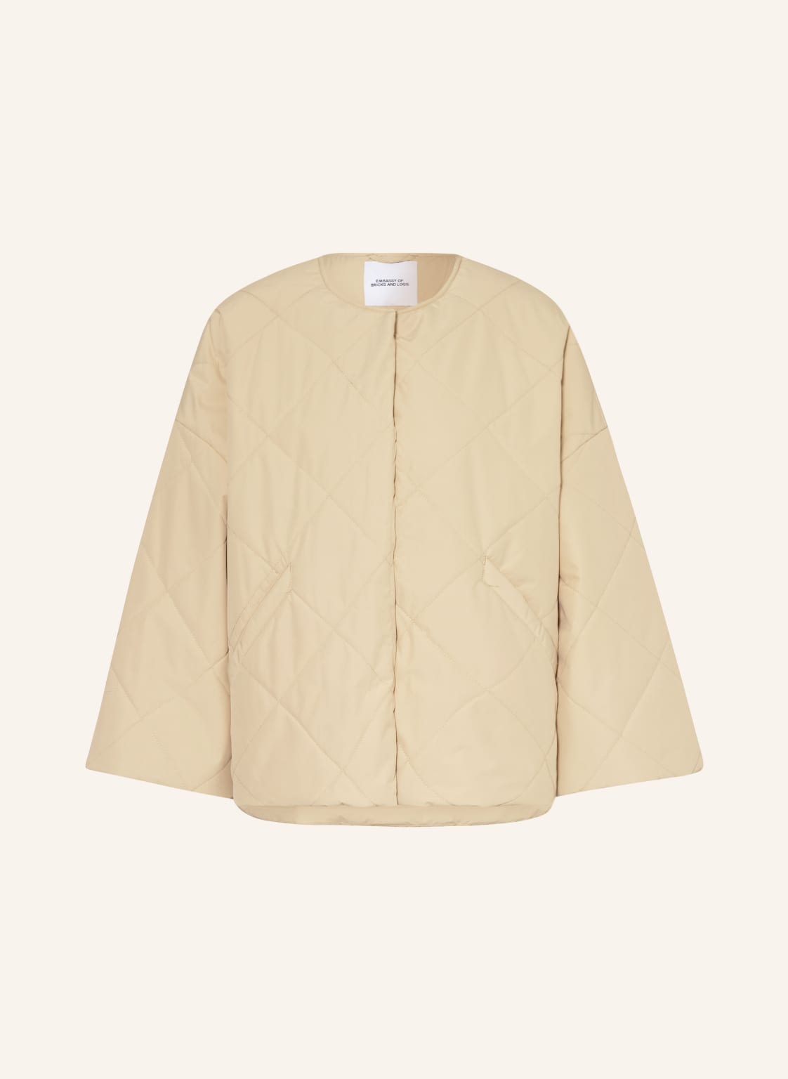 Image of Embassy Of Bricks And Logs Oversized-Steppjacke Monza beige