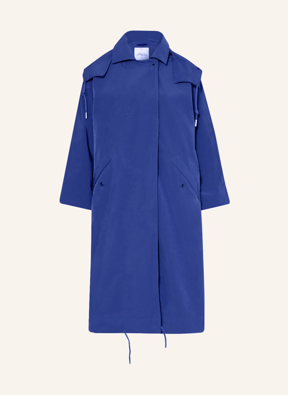 Image of Embassy Of Bricks And Logs Oversized-Parka Miami Mit Abnehmbarer Kapuze blau